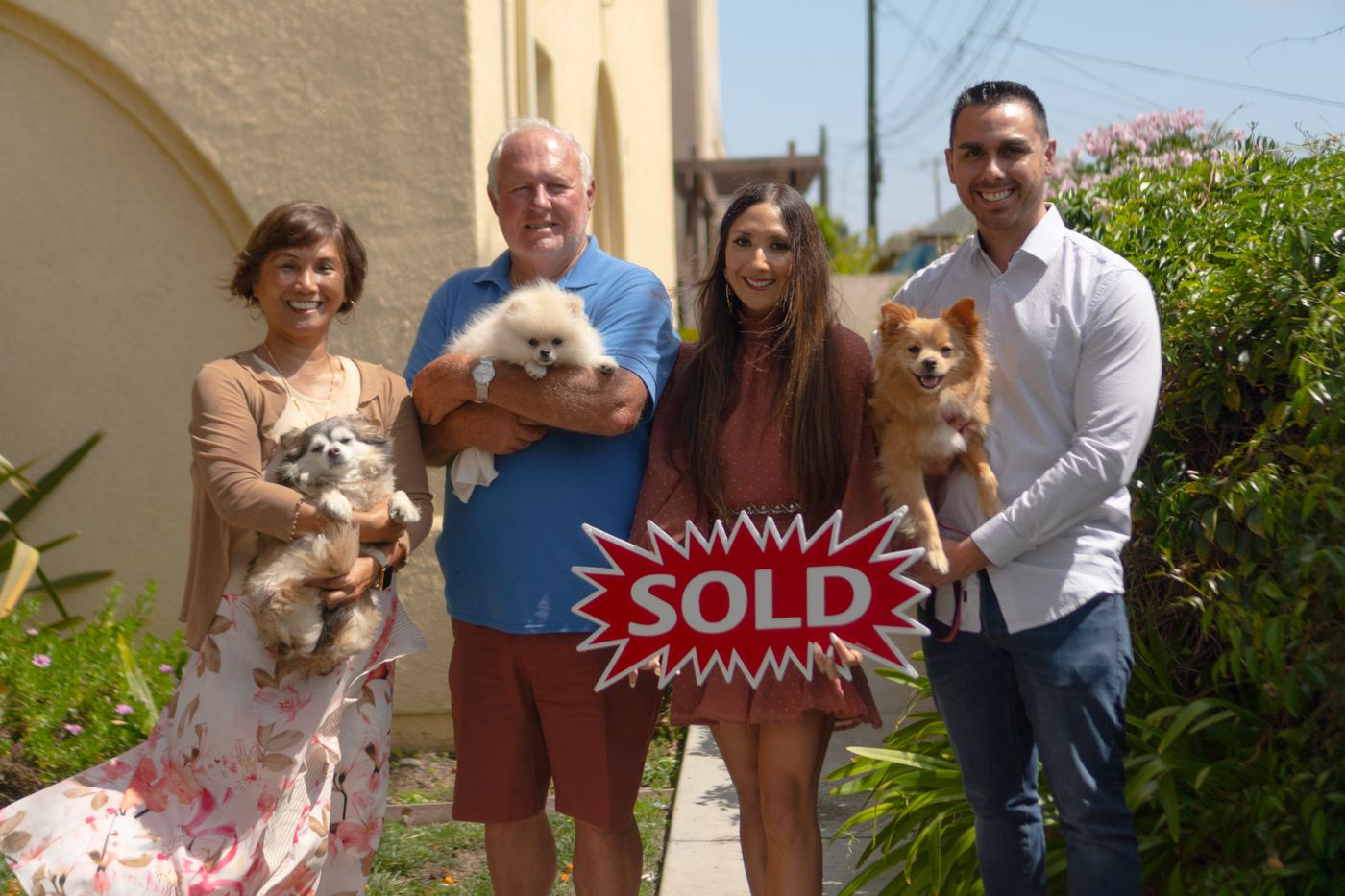 Sellers Marilyn and Darrell with Mike on closing day