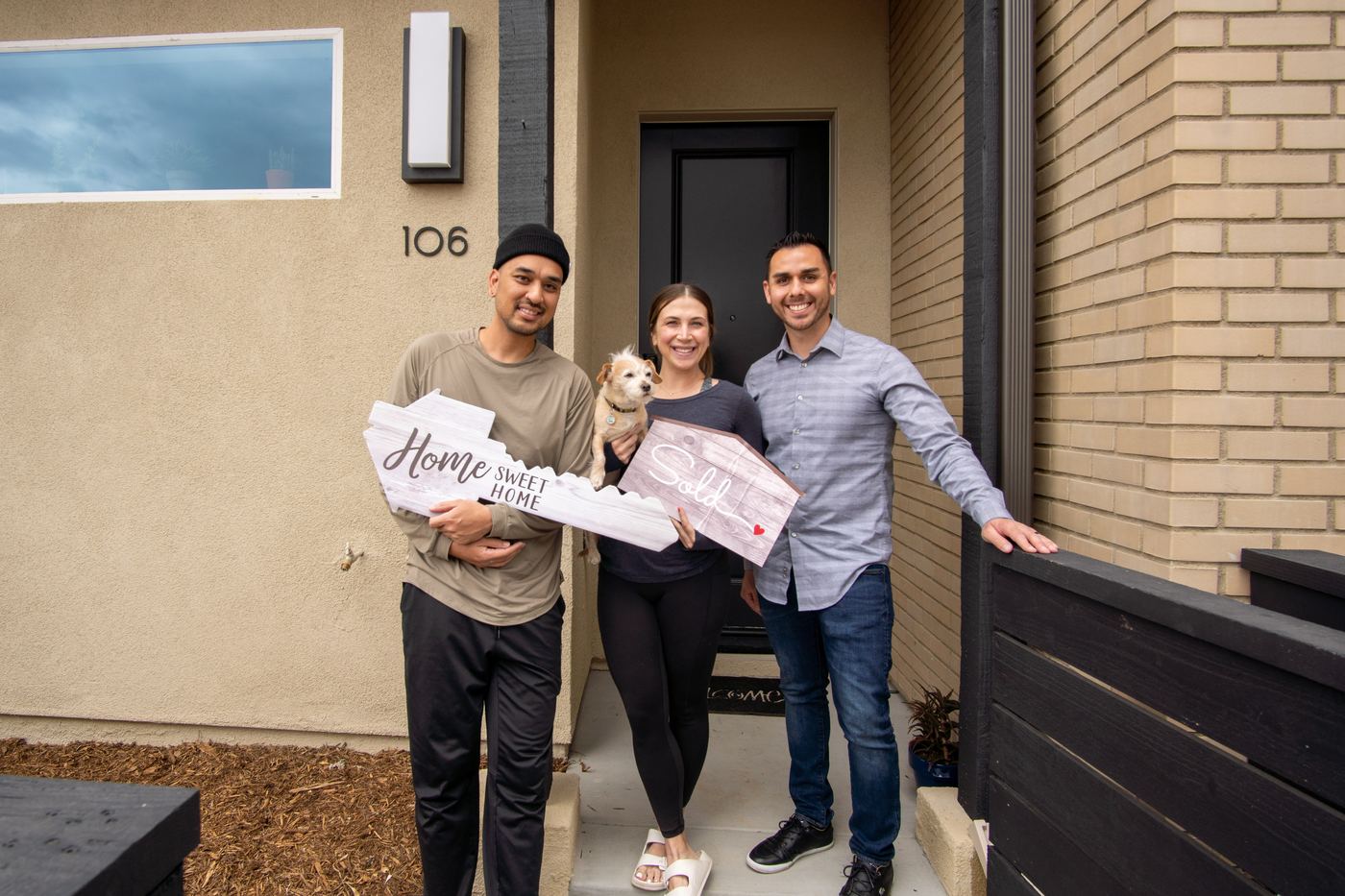 Steven & Nicole on closing day